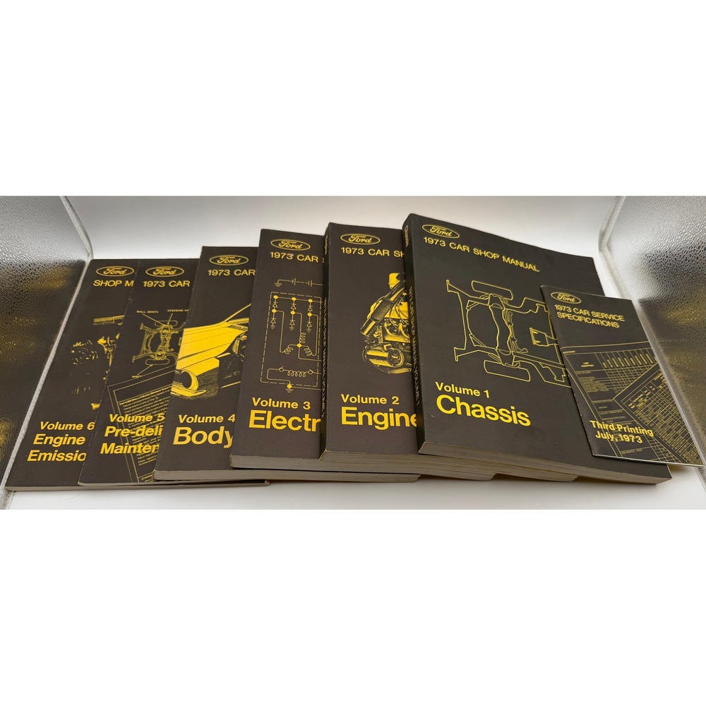 1973 Ford Car Shop Manuals Full Set Volumes 1-6 Service Specifications Vintage